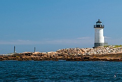 Straitsmouth Light by Thacher Twin Lights in the Background